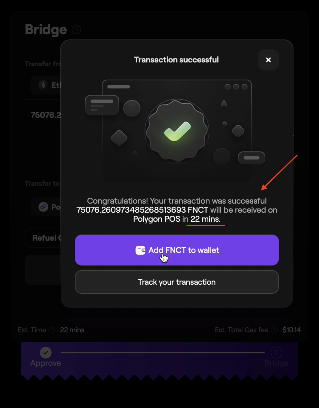 FNCTのブリッジ方法が知りたい（EthereumブロックチェーンからPolygonブロックチェーンに移す場合） – FNCT ヘルプガイド
